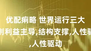 优配痢略 世界运行三大法则利益主导,结构支撑,人性驱动